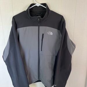 The North Face Gray Performance Jacket with Stand-Up Collar
